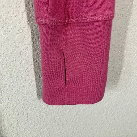 SWEATY BETTY Cropped Sweatshirt 12 Organic Cotton Athleisure Loungewear Gym Pink - Picture 4 of 12